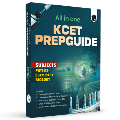 PW All in One KCET Prepguide For Engineering Exam 2026 | Physics, Chemistry, Biology | Chapterwise Concept Maps, Most Probable Questions, Past 10 Year PYQs, Mock Tests