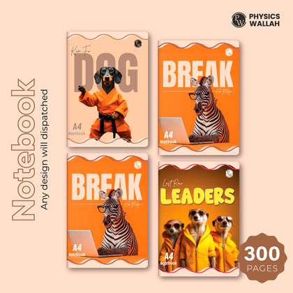300 Pages A4 Notebook | Single line | Ruled Notebook for School, College & Office Use | Smooth Paper | Durable Cover