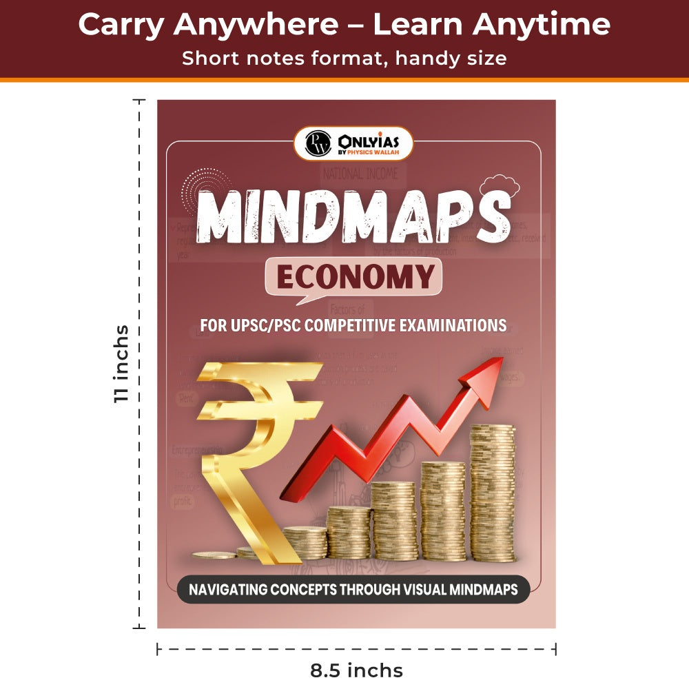PW UPSC Mindmaps Economy For UPSC/PSC Competitive Examinations | Navigating Concepts Through Visual Mindmaps
