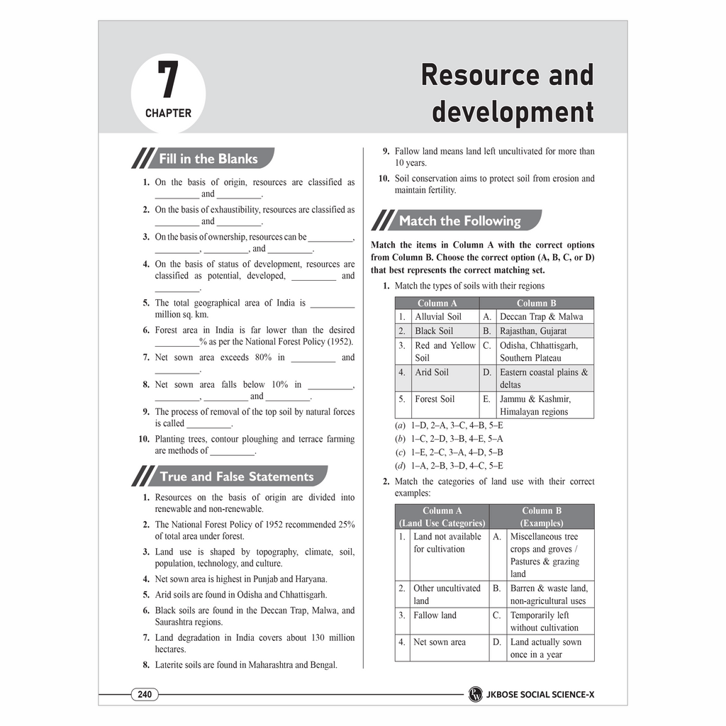 JKBose End Game For Class 10 Science, Mathematics and Social Science For 2026 Exams | Chapterwise Cheat Sheets | Quick Recall | 12 Mock Papers with Video Solutions