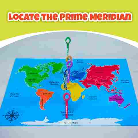 World Map Puzzle Kit for Kids | Learn Continents, Oceans, Top 10 Largest Countries & Volcanoes | Interactive STEM Geography Toy with 200+ Facts, DIY Volcano Experiment, Flags, Cutouts & More – Age 8+