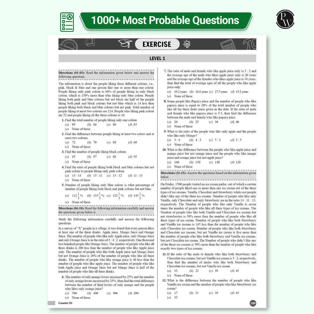 Data Interpretation (DI) & Data Analysis (DA) For Banking 2025-26 Exams | 1000+ Most Probable Questions with Concepts and Solved Examples with 200+ Past Year Questions (2025-2020)
