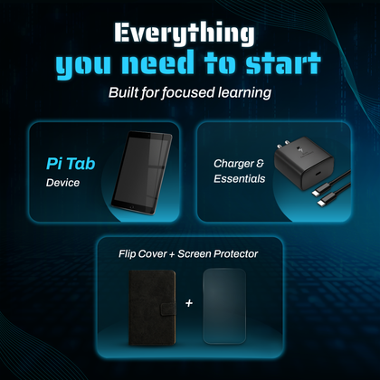 Pi Tab Digital Learning Kit | AI-Powered Learning | Smart Study Device
