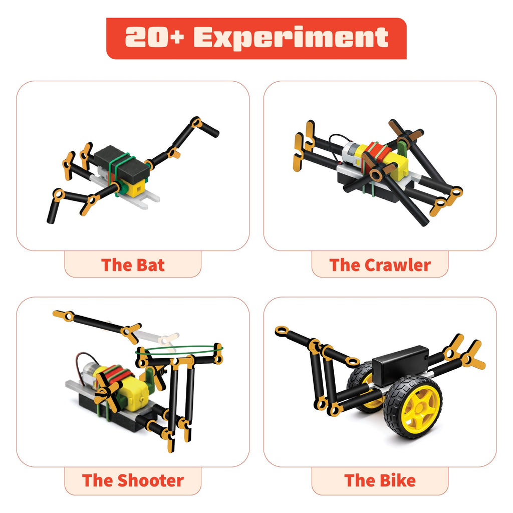 20+ STEM Straw-Robots Kit for Kids Ages 8-14 Years, DIY Robotics Kit with 200+ Components for Boys & Girls, Electronics, Engineering Projects & Science Experiment Kit for Children