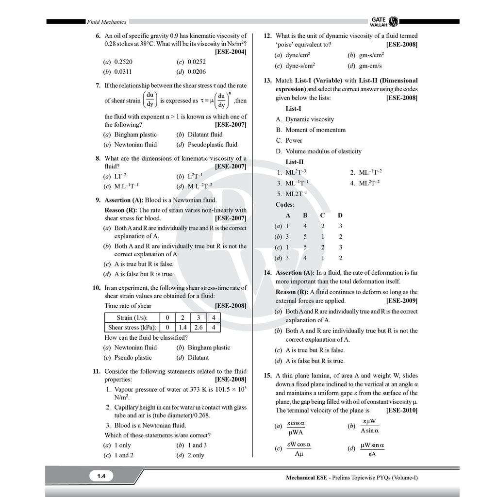 PW UPSC ESE 2027 Topicwise 28 Previous Years Solved Questions Mechanical Engineering Preliminary Examination Volume 1 & 2 Combo Set of 2 Books