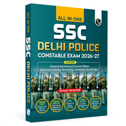 PW All In One SSC Delhi Police Constable Book 2026-27 Exam | Chapterwise Theory, Short Tricks, 15 PYQs (2025, 2023 & 2020), 3000+ Practice Questions and 15 Online CBT Tests | English Edition