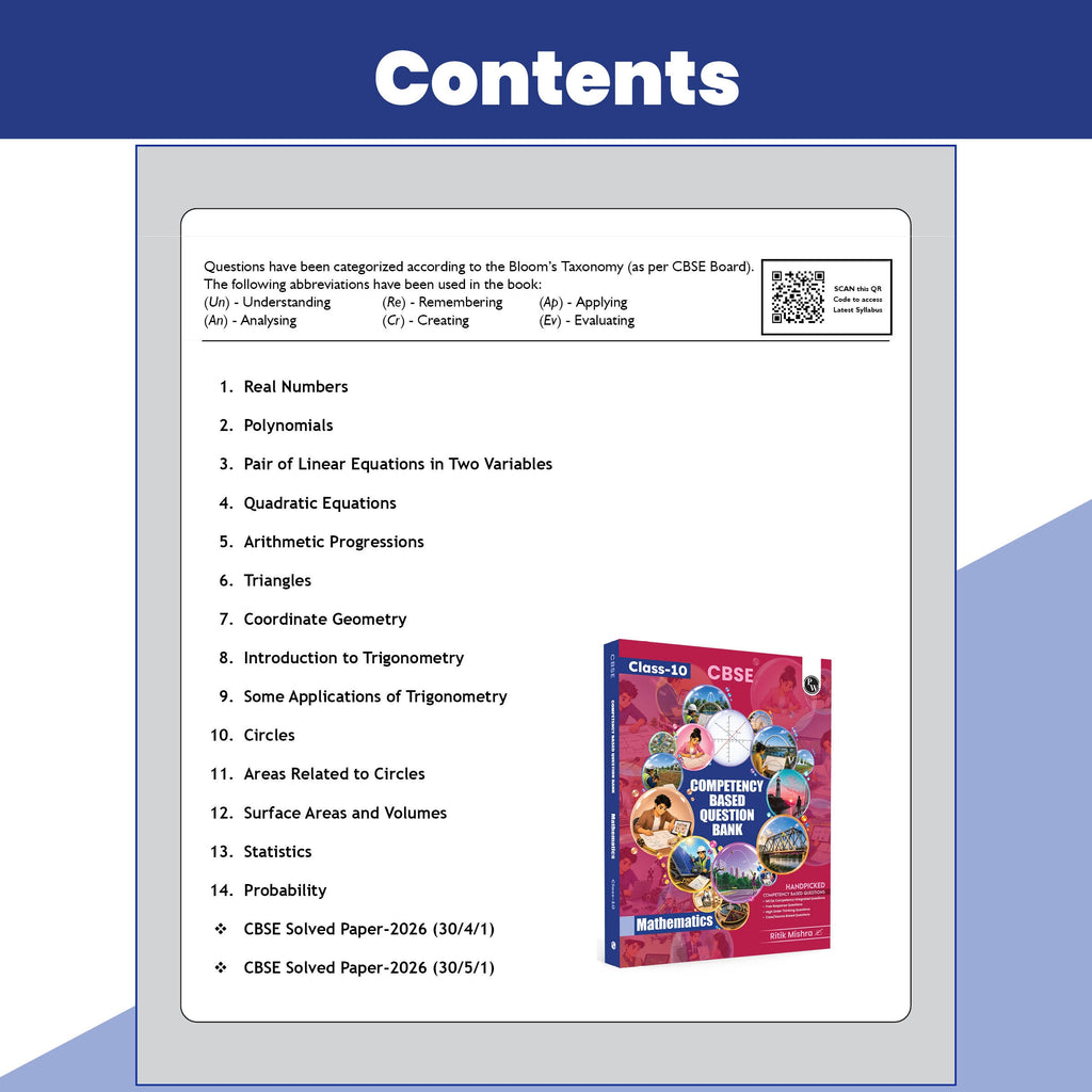 CBSE Class 10 Competency Based Question Bank Mathematics By Ritik Sir For 2027 Board Exams | 400+ Real-life Application based Questions | Higher Order Thinking MCQs & Case-Based Ques