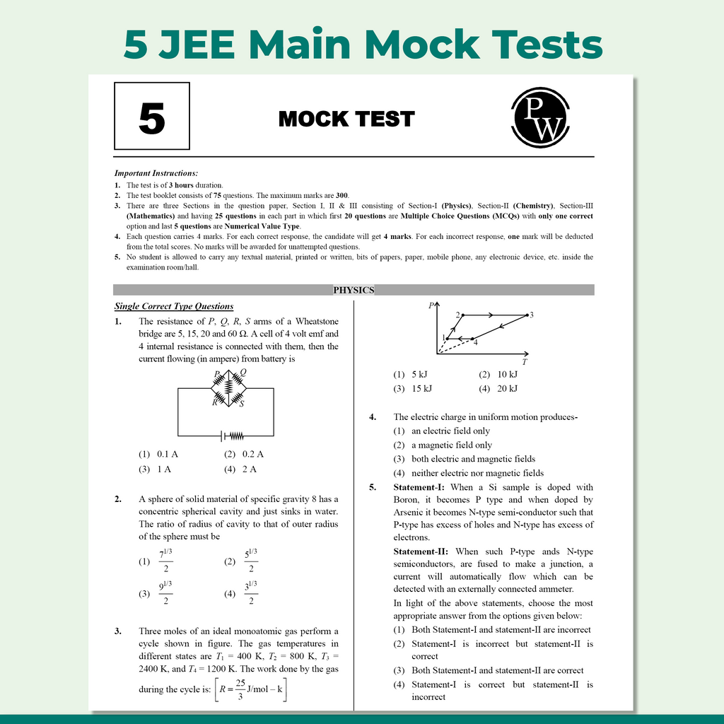 JEE Main 2026 January Session-1 (21-28 Jan) 10 Solved Papers with 5 Mock Tests | Original PYQ Papers of All shifts | Chapter-wise Weightage Analysis for Physics, Chemistry & Maths