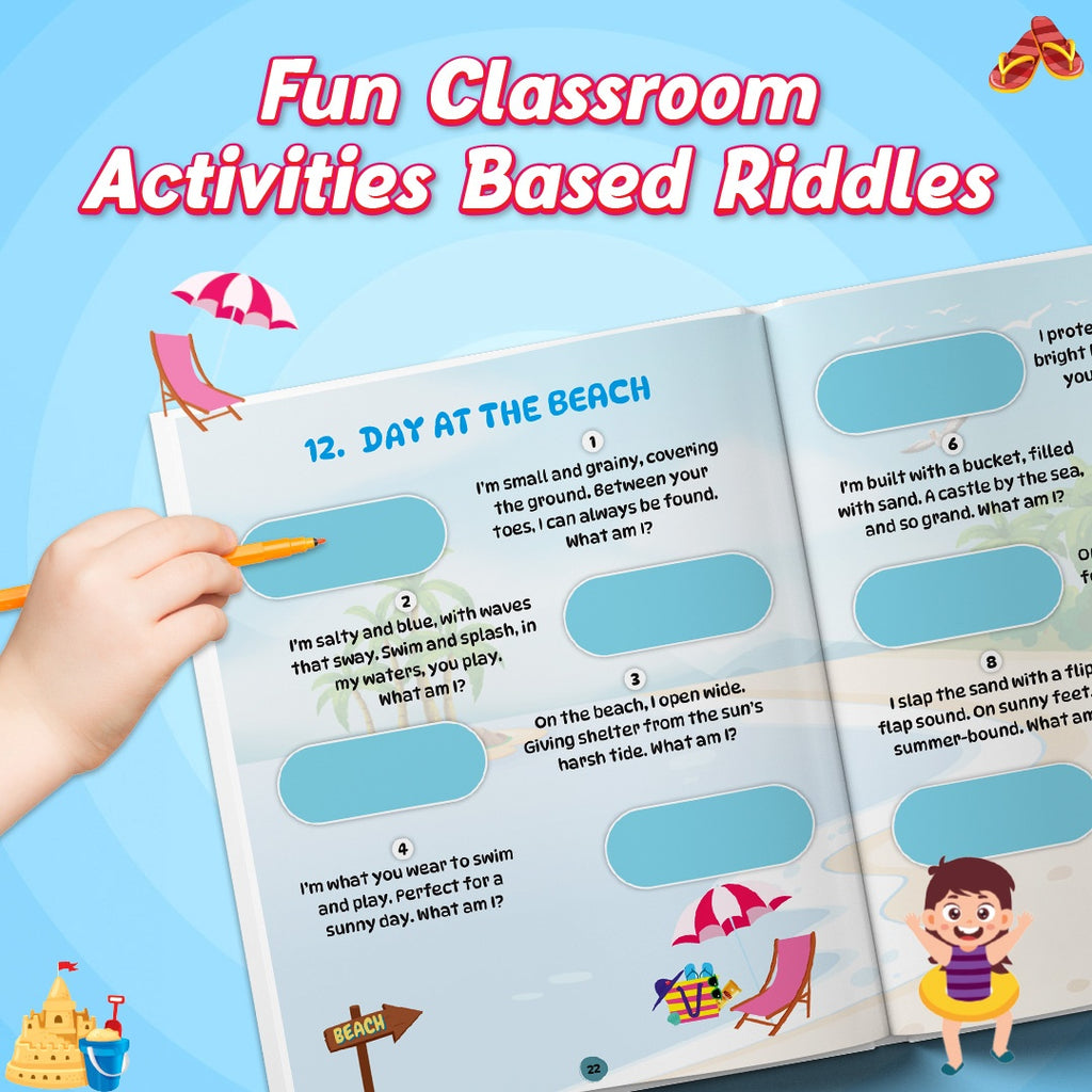555 Riddles Book For Kids | Theme Based Riddles Book For 4+ Years Old | English Interactive Brain Teasing Riddle Activity Book & Fun Bain Boosters For Growing Kids