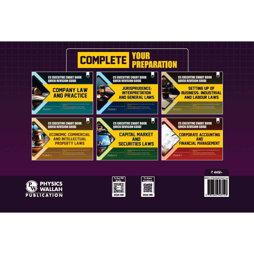 CS Executive Chart Books Quick Revision Guide Tax Laws and Practice (Module 2)