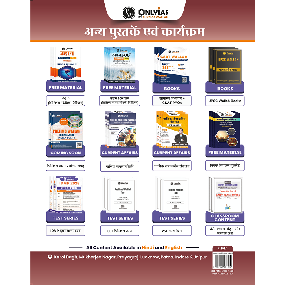 UPSC Mindmaps Economy (Hindi) For UPSC/PSC Competitive Examinations | Navigating Concepts Through Visual Mindmaps