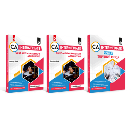 CA Intermediate Cost & Management Accounting Concept Book, Question Bank By CA Sunil Keswani and Ramban MCQ Group 2 Combo Set of 3 Books For Jan 2027 Attempt