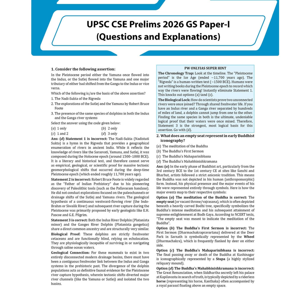 PW UPSC Prelims PYQ - OnlyIAS UPSC Prelims Previous Year Solved Papers (2026–1995) | 32 Years Topicwise GS PYQs with 3400+ MCQs & Detailed Explanations | Civil Services IAS Book English Medium | UPSC Books 2027