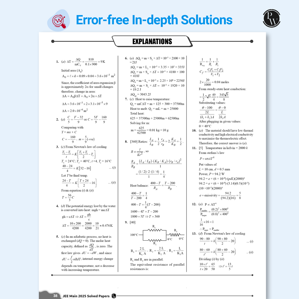 JEE Main 2025 Solved Papers All 19 Sets Chapterwise and Topicwise PYQs | Physics, Chemistry, Mathematics | Answer Keys are Mapped with NTA Answer Keys