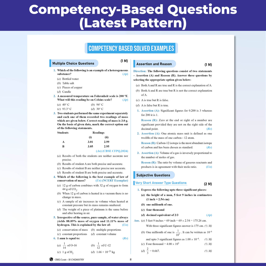 PW CBSE Class 11 Question & Concept Bank (QCB) Chemistry Chapter-wise and Topic-wise Solved Questions For 2027 with Competency Based Question