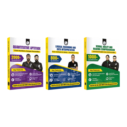 MBAWALLAH Quantitative Aptitude, Verbal Ability & Reading Comprehension, Logical Reasoning & Data Interpretation Combo Set of 3 Books | Ideal For CAT & OMETs