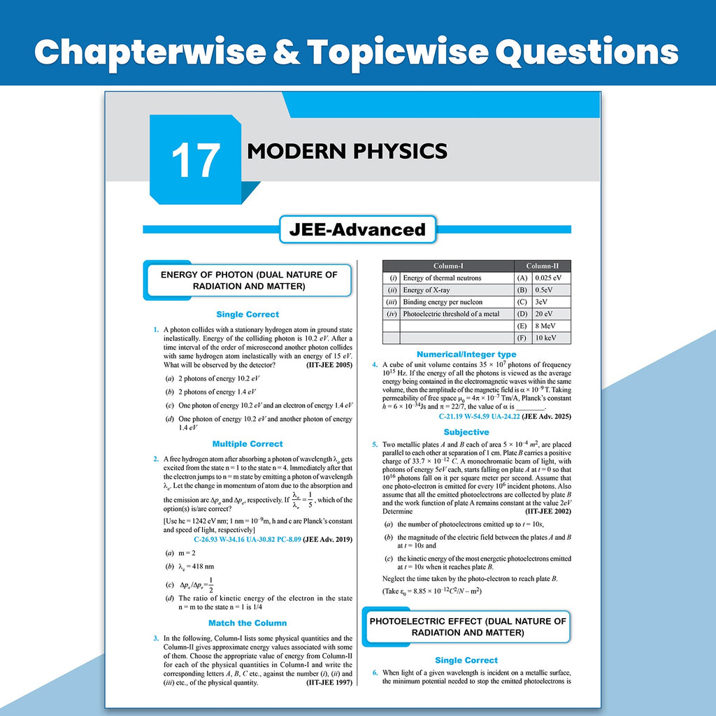 49 Years JEE Advanced PYQ Book Physics Chapterwise & Topicwise Solved Papers (1978-2026) | PYQ with Detailed Solutions | Previous Year Questions for IIT JEE Advanced Exam