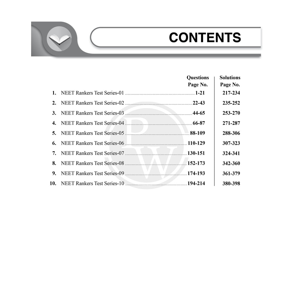 PW NTA NEET Rankers Test Series 2026 Class 11 | 10 NEET Level Test Papers with Solutions | Past Year Analysis