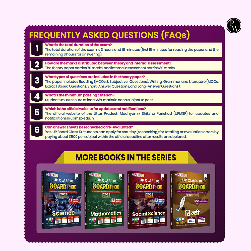 UP Board Phod Class 10 English Chapterwise Question Bank with PYQs For 2026 Board Exam | 100 Most Probable Questions and Model Papers with OMR Sheet