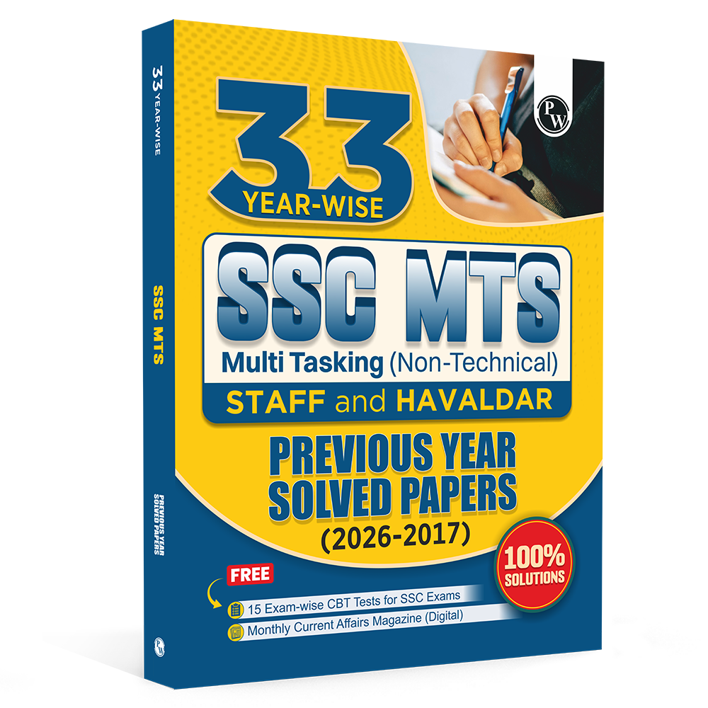 PW SSC MTS PYQ Book 2026 | 33 Yearwise Previous Year Papers PYQ (2026-2017) Multi Tasking (Non Technical) Staff & Havaldar | 15 Online Mock Tests Exam