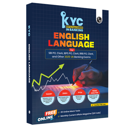 KYC English Language | Chapterwise Theory, Exercise, Past Year Questions (PYQ) By Anchal Sharma For SBI PO, Clerk, IBPS PO, Clerk, RBI & Other Banking Exams 2025- 26 | Free 20 Online Tests