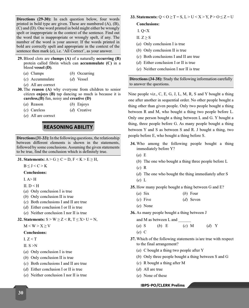 Bank PO and Clerk Exams 2024 Previous Year Solved Papers (2018 - 2023)