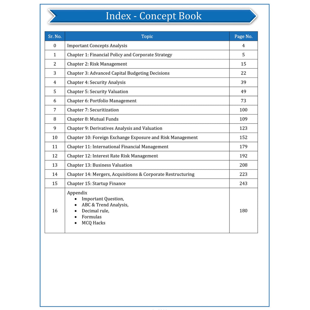 CA Final Advanced Financial Management Concept Book By CA Rohit Chipper For May 2027 Exams | Extensive Conceptual ICAI SM Coverage with Quick Revision