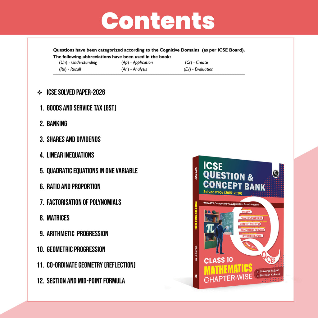 PW ICSE Class 10 Question & Concept Bank Mathematics for 2027 | Chapterwise & Topicwise By Shivangi Mam & Devansh Sir | Solved PYQs | 40% Competency & Application Based Practice Questions