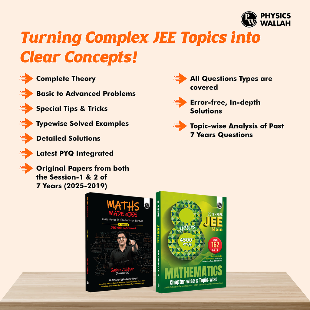 Maths Made EJEE Class 11 Handwritten Notes By Sachin Jakhar and JEE Main 8 Years All 162 Shifts Online Previous Years Solved Papers Chapterwise & Topicwise PYQs Combo Set of 2
