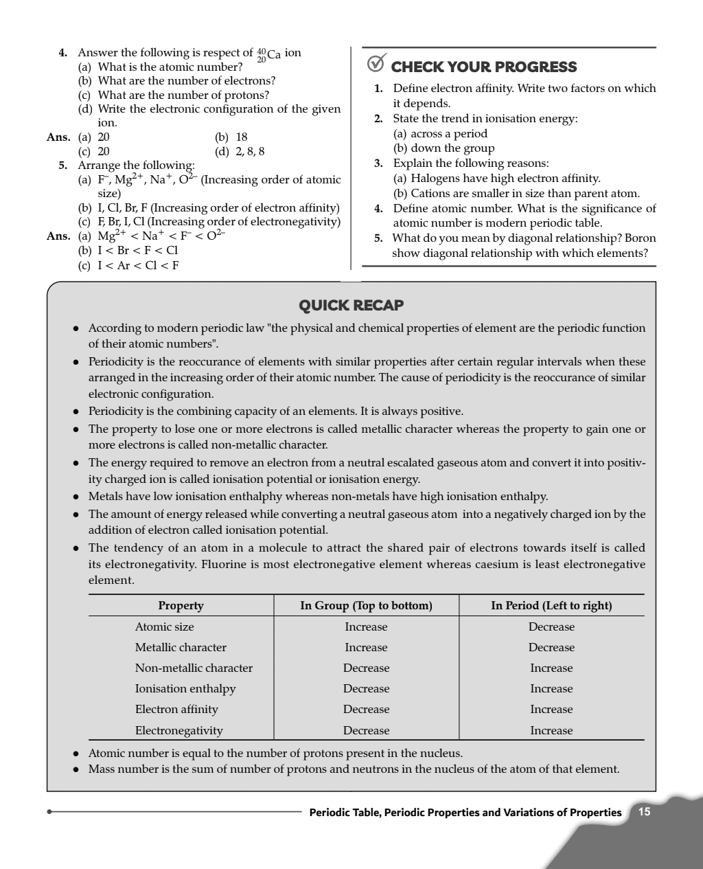 ICSE Class 10 Chemistry as Per Latest NEP For Exam 2024-25