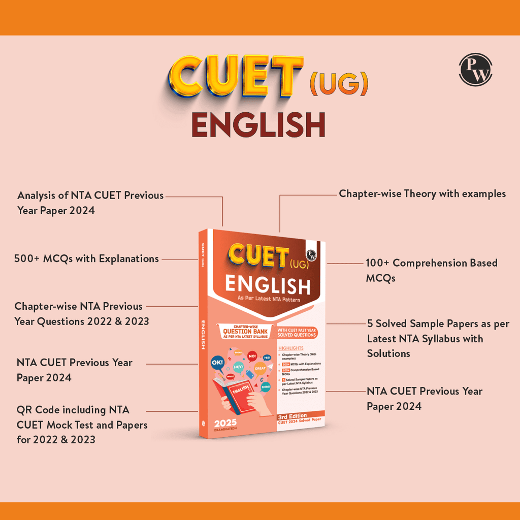 CUET (UG) English 2025 Chapterwise & Topicwise Question Bank with Past Year Questions and Mock Test