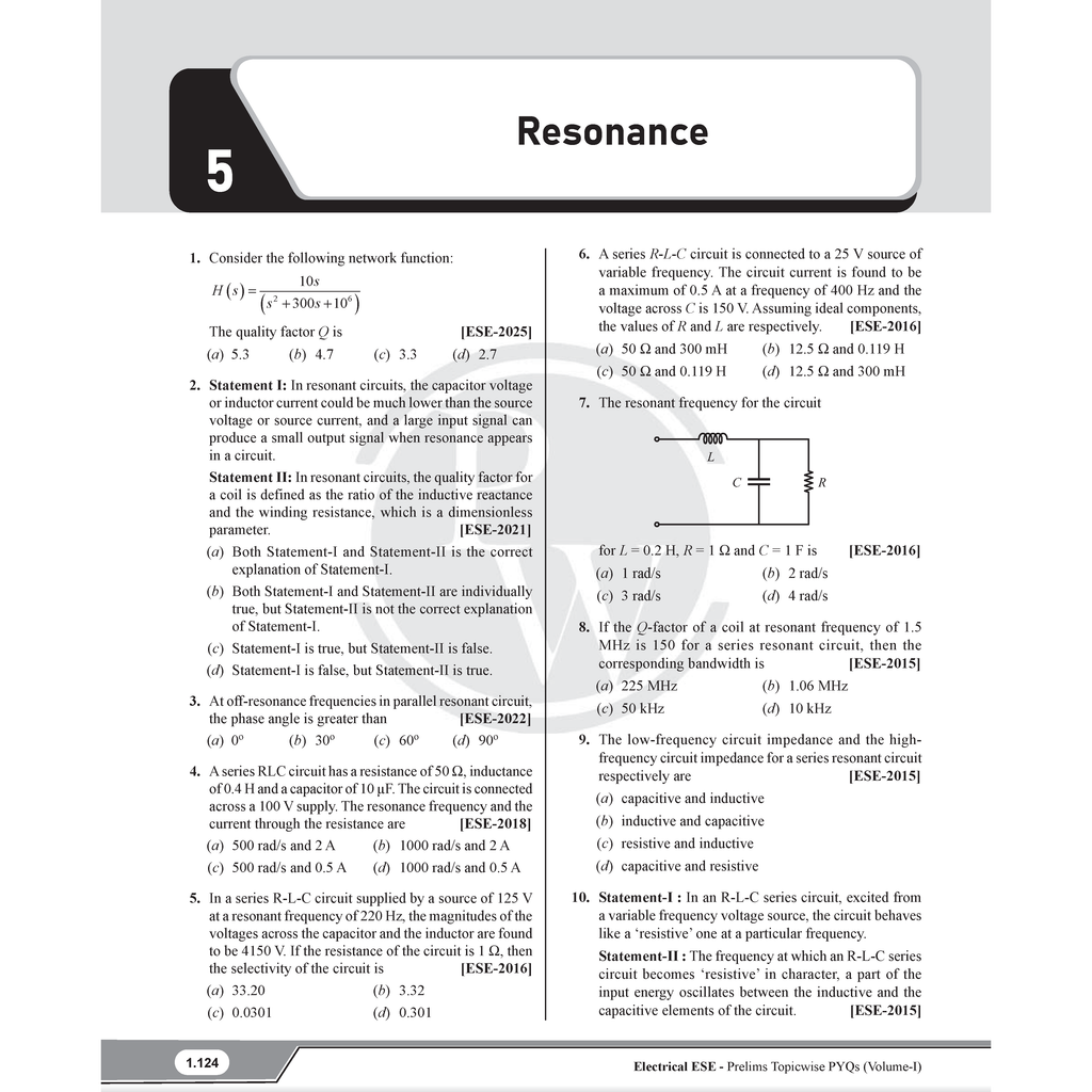 UPSC ESE Topicwise Previous Years Solved Questions Electrical Engineering Preliminary Examination Volume 1 & 2 and General Studies & Engineering Aptitude Combo Set of 3 Books for 2026 Exams