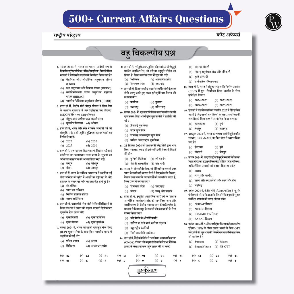 Half Yearly Current Affairs Magazine Vol 2 July to December 2024 Hindi Edition By Mohammed Aasim Sir | For SSC, Banking, Teaching, Railway, Defence and Other Competitive Exams