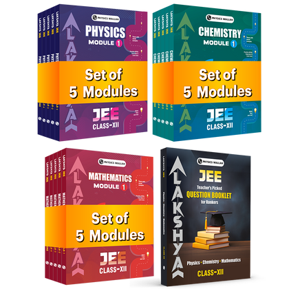 Lakshya For JEE Main & Advanced Class 12 Physics, Chemistry, Mathematics Modules and Questions Booklet with Solutions Combo Set of 16 Books (2026 Edition) With Digital Book
