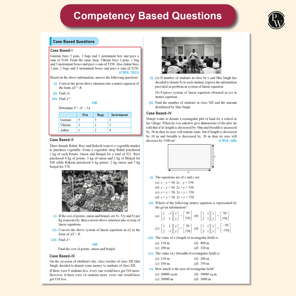 CBSE Question & Concept Bank (QCB) Class 12 Mathematics Chapter-wise and Topic-wise Solved Questions For 2026 Exams with 50% Competency Based Question--