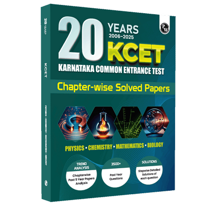 PW 20 Years Karnataka CET Chapterwise Solved Papers (2006 - 2025) | Physics, Chemistry, Mathematics and Biology | KCET PYQ Book For Engineering Exam 2026