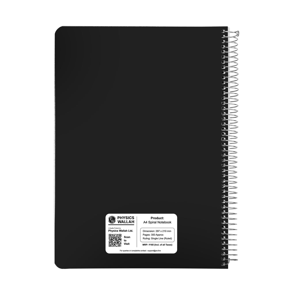 A4 Size 300 Pages 6 subject Spiral Binding Notebook set of 3| Ruled Register Notebooks for Students & Office | Premium Quality Plastic cover Spiral Register for Writing & Note-Taking