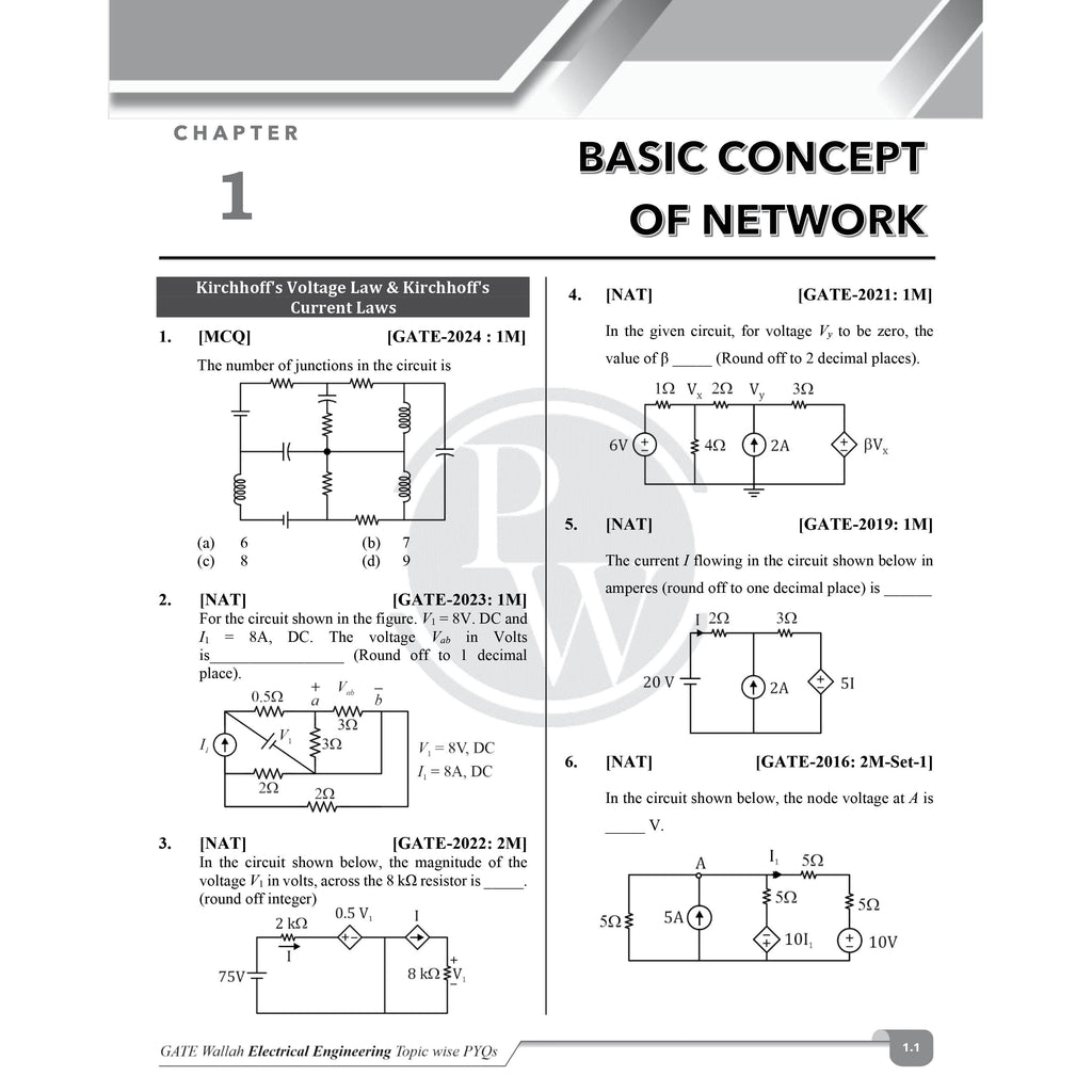 GATEWALLAH Electrical Engineering and Engineering Mathematics & General Aptitude Combo Set of 2 Books Topicwise Previous Years Solved Questions with Video Solutions For 2027 Exams