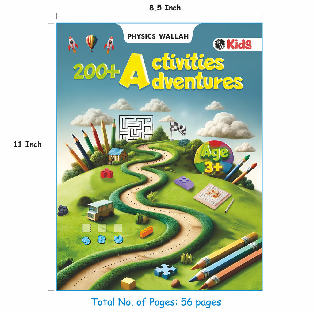 Activities Book For Kids Aged 3+ Years Old | 200+ Adventure Activities | Puzzles, Mind Games, Maze and Challenges Filled Activity Book For Growing Kids & Screen-Free Fun