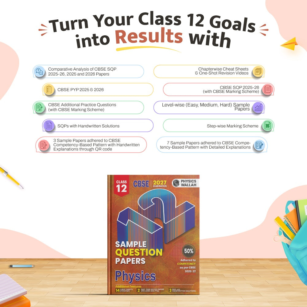 CBSE 12 Sample Question Papers Class 12 Physics For 2027 Board Exam (New Pattern) | 2026 Solved Paper, Chapterwise Mind Maps, Stepwise Marking