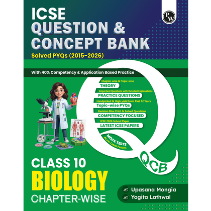 Class 10 ICSE Question & Concept Bank Biology 2027 Chapterwise & Topicwise By Upasana Mam & Yogita Mam | Solved PYQs | 40% Competency & Application Based Practice Questions