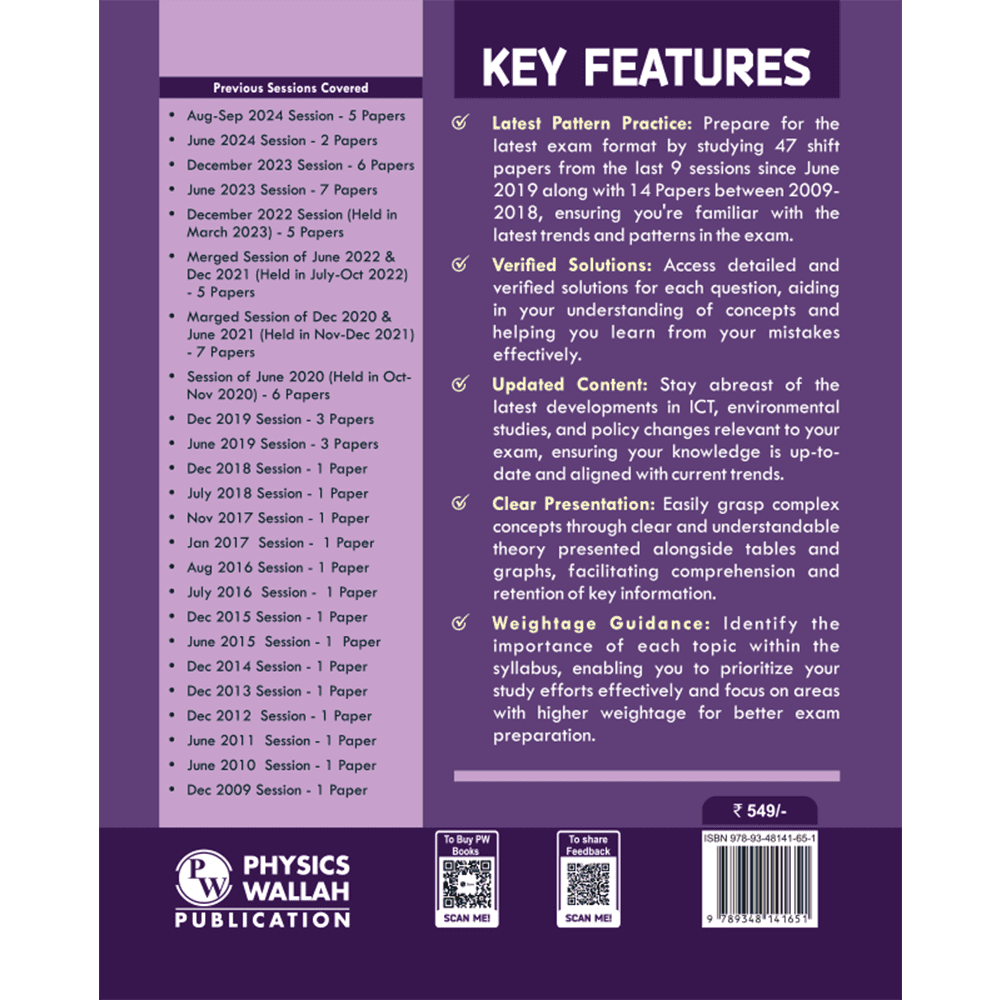 63 UGC NET Paper 1 Previous Year Solved Papers with Complete Chapter Notes I Unitwise and Topicwise | 16 Years PYQs upto September 2024 I NET, JRF, SET