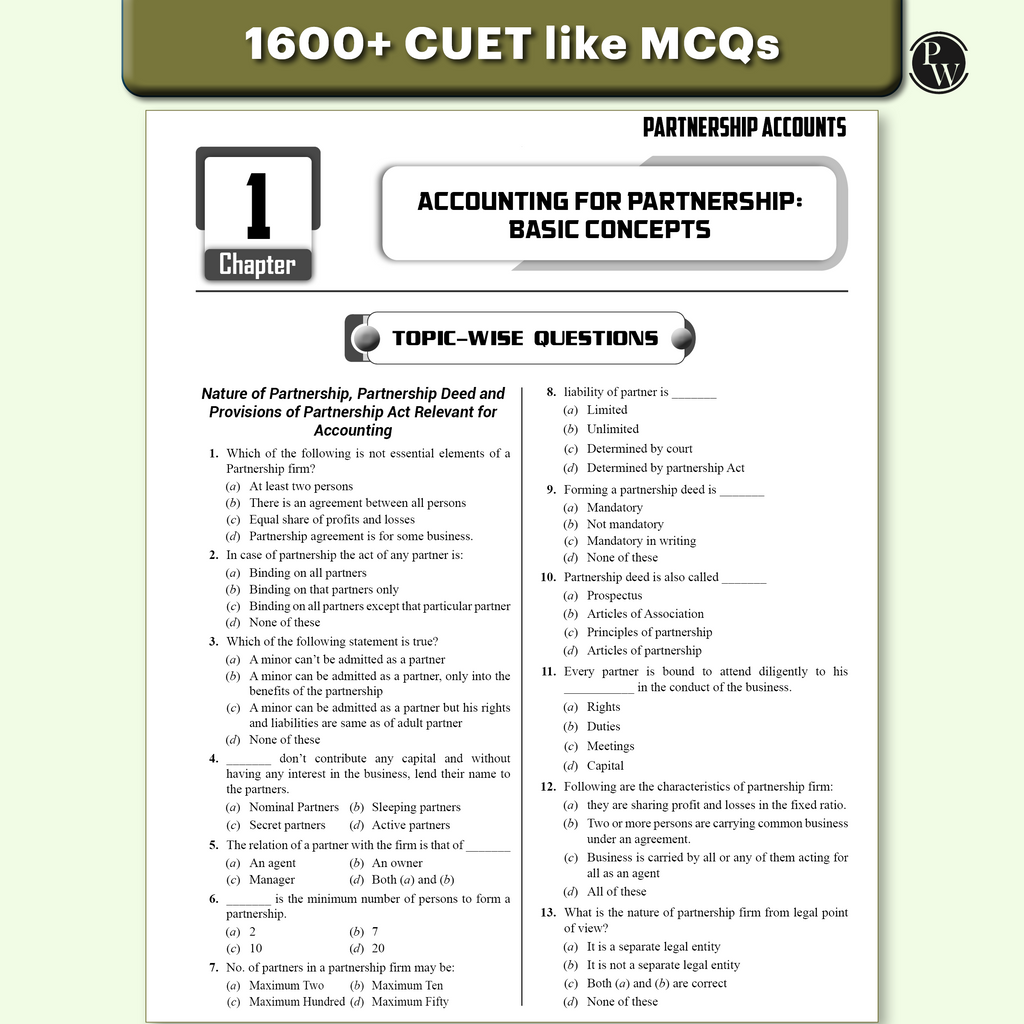 CUET(UG) Accountancy- 2025-26