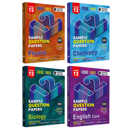 CBSE 12 Sample Question Papers Class 12 Physics, Chemistry, Biology & English Combo Set of 4 Books For 2027 Board Exam (New Pattern) | 2026 Solved Paper with Stepwise Marking