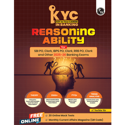 KYC Reasoning Ability | Chapterwise Theory, Exercise, Past Year Questions (PYQ) By Sachin Sir For SBI PO, Clerk, IBPS PO, Clerk, RBI & Other Banking Exams 2025- 26 | Free 20 Online Tests