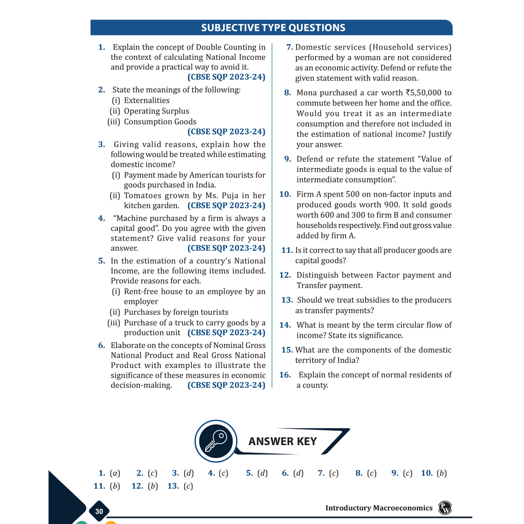 CBSE Class 12 Introductory Macroeconomics | As Per Latest CBSE Pattern For 2026-27 Exams | Chapterwise Theory, Practice Questions with Detailed Explanation & Latest Sample Papers