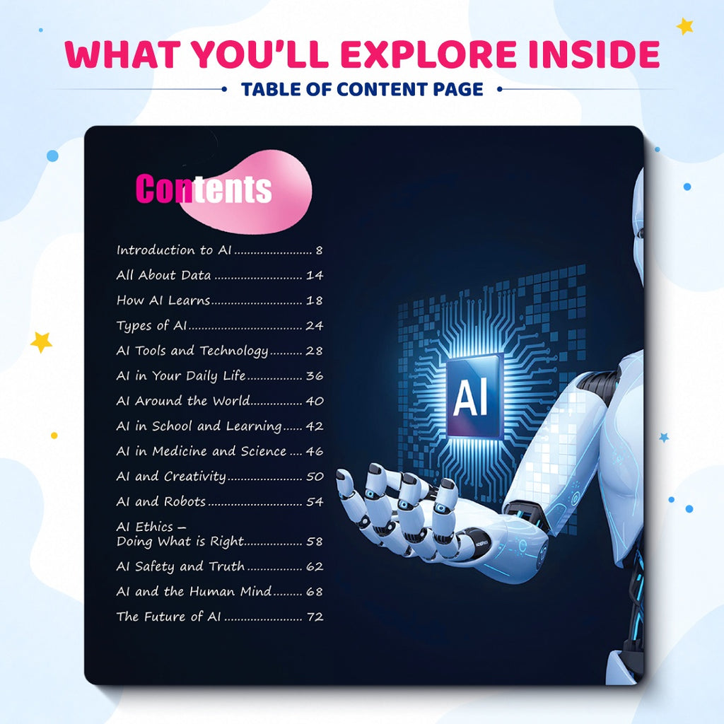 AI Book - The World Encyclopedia For Kids | AI Books for Beginners | AI Ideas, Real-life Fun Facts, Explore AI in Daily Life and Brain Activity Book for Kids 6 - 11 Years
