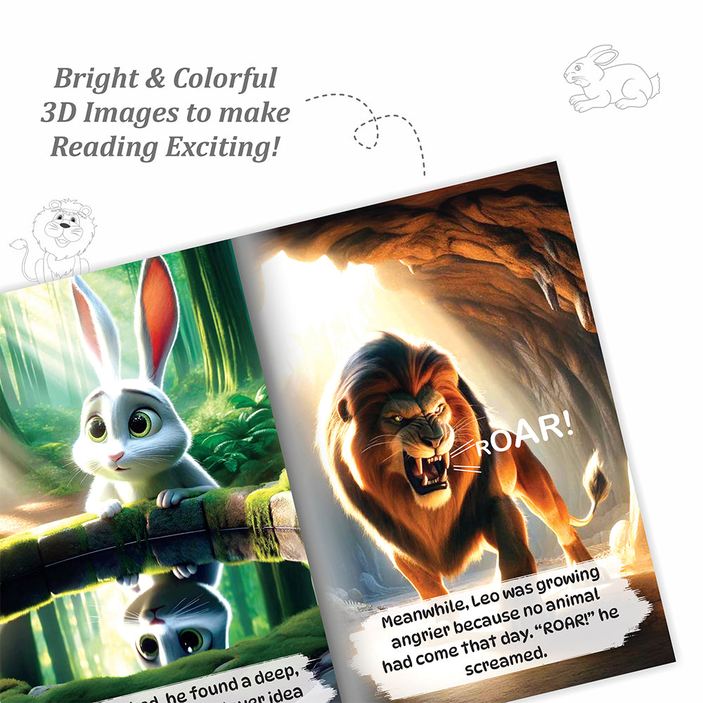 Moral Story Books and 100+ Activities Based on Moral Stories For Kids (Set of 11 Books) with 3D Animated Images | Educational Story and Activity Books For 3+ Years Old