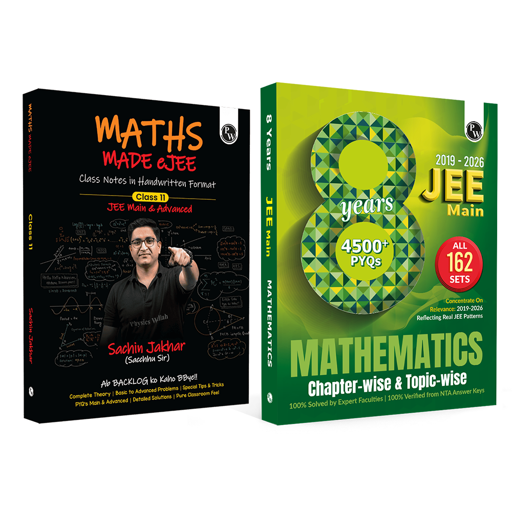 Maths Made EJEE Class 11 Handwritten Notes By Sachin Jakhar and JEE Main 8 Years All 162 Shifts Online Previous Years Solved Papers Chapterwise & Topicwise PYQs Combo Set of 2