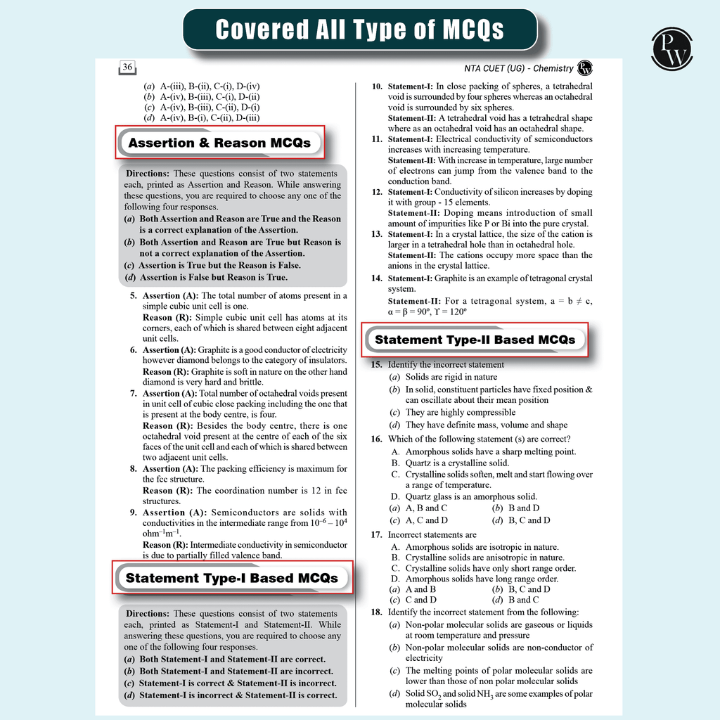 CUET (UG) Chemistry 2025 Chapterwise & Topicwise Question Bank with Past Year Questions (PYQs upto 2024) and Mock Tests l Chapterwise Revision Sheets